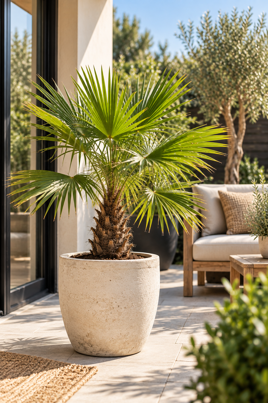 Palmboom in pot houden verzorging, water geven en overwinteren