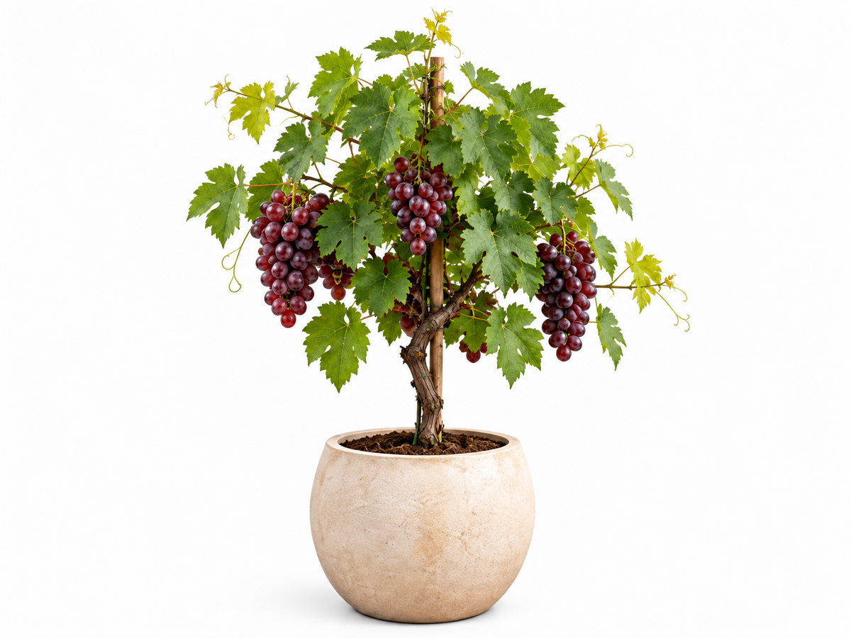 Druivenplant in een pot