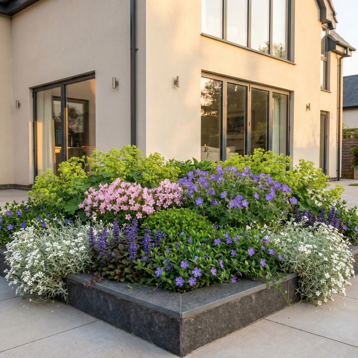 Borderpakket bodembedekend – 6 planten, Ø11 cm, 15–25 cm hoog