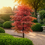 Acer palmatum 'Beni-maiko' (Japanse esdoorn) – rood – 3 planten, Ø12 cm, 35 cm hoog
