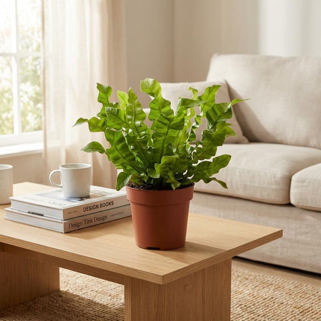 4× Asplenium Crispy Wave (fugleredesbreg) – Ø12 cm, 30 cm høj