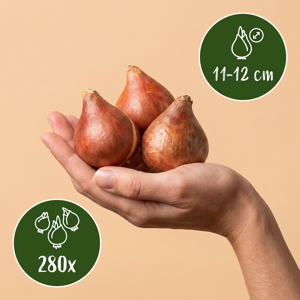 Tulpenmix 'Triumph' – 280 Blumenzwiebeln (Zwiebelgröße 11/17)