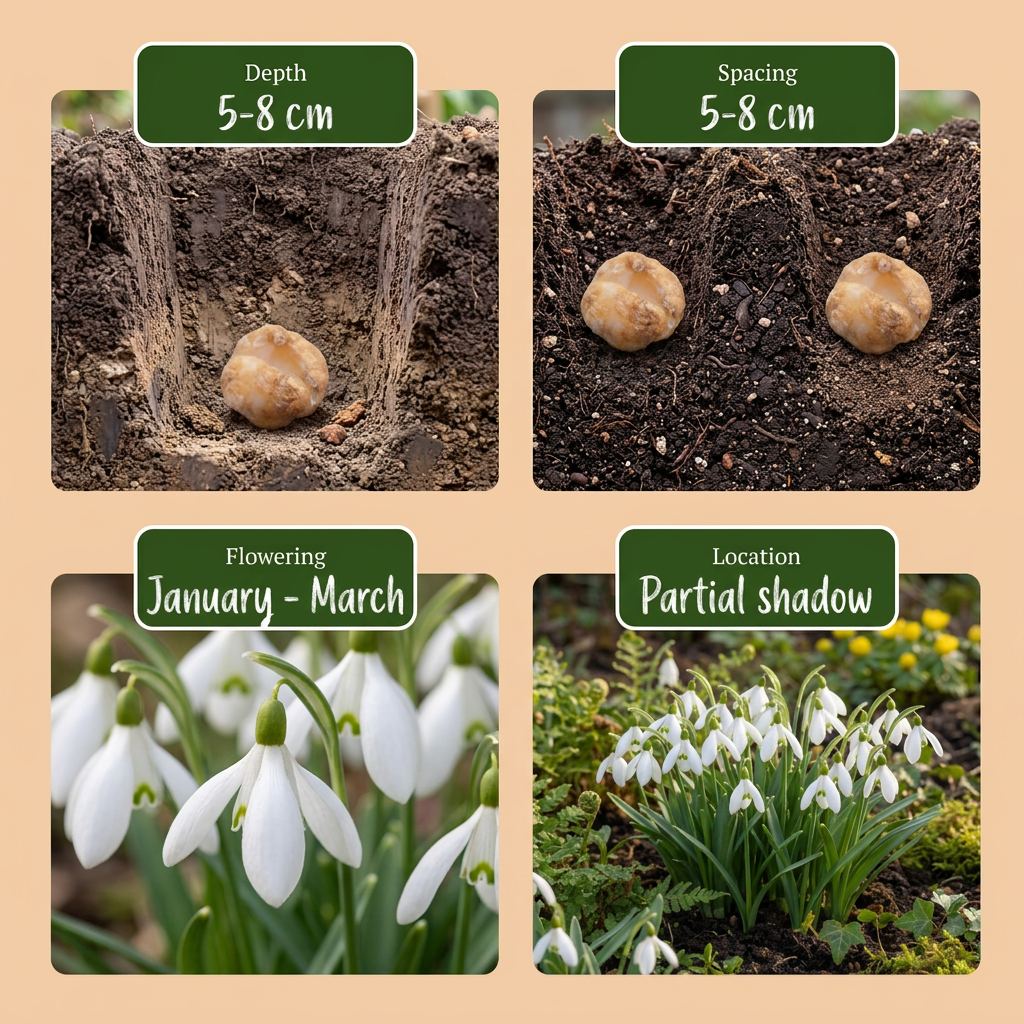 Grote sneeuwklokje (Galanthus elwesii) – 100 bloembollen (bolmaat 5/6)