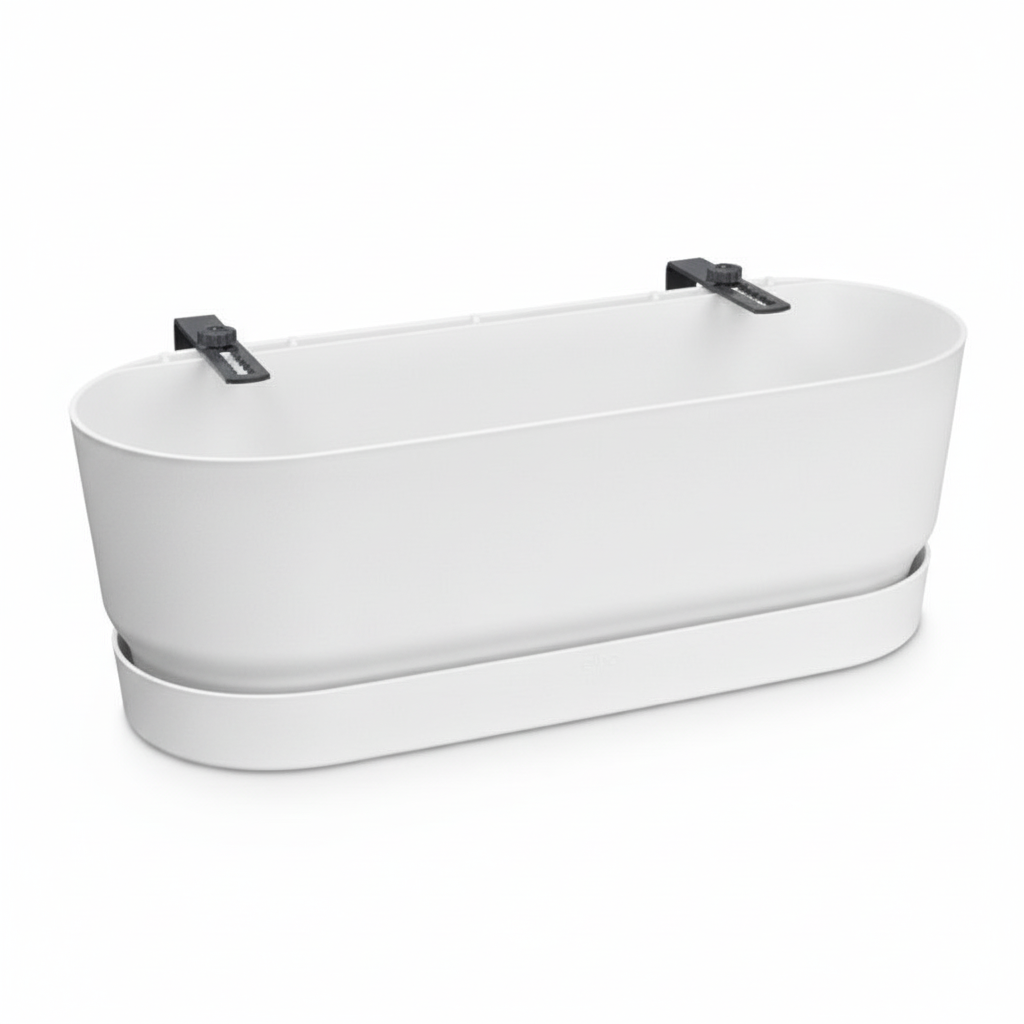 Elho Topf Greenville Easy Balkon D25cm - Weiß