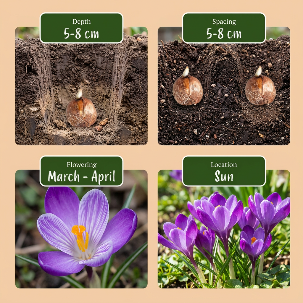 Crocus 'Ruby Giant' – 400 bulbes (calibre 5/+)