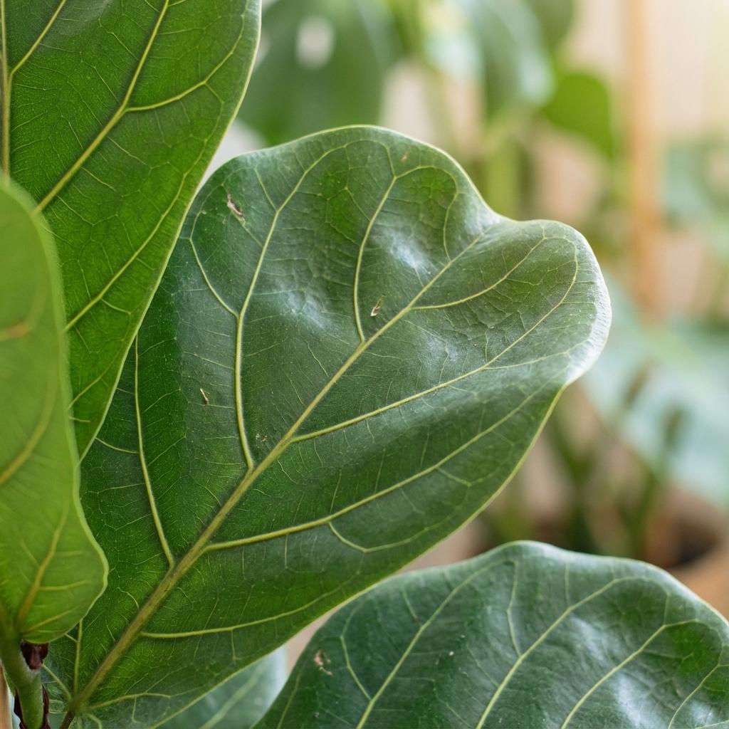 Ficus lyrata (Geigenfeige) im Potter-Übertopf – Ø 21 cm, 80 cm hoch – grau