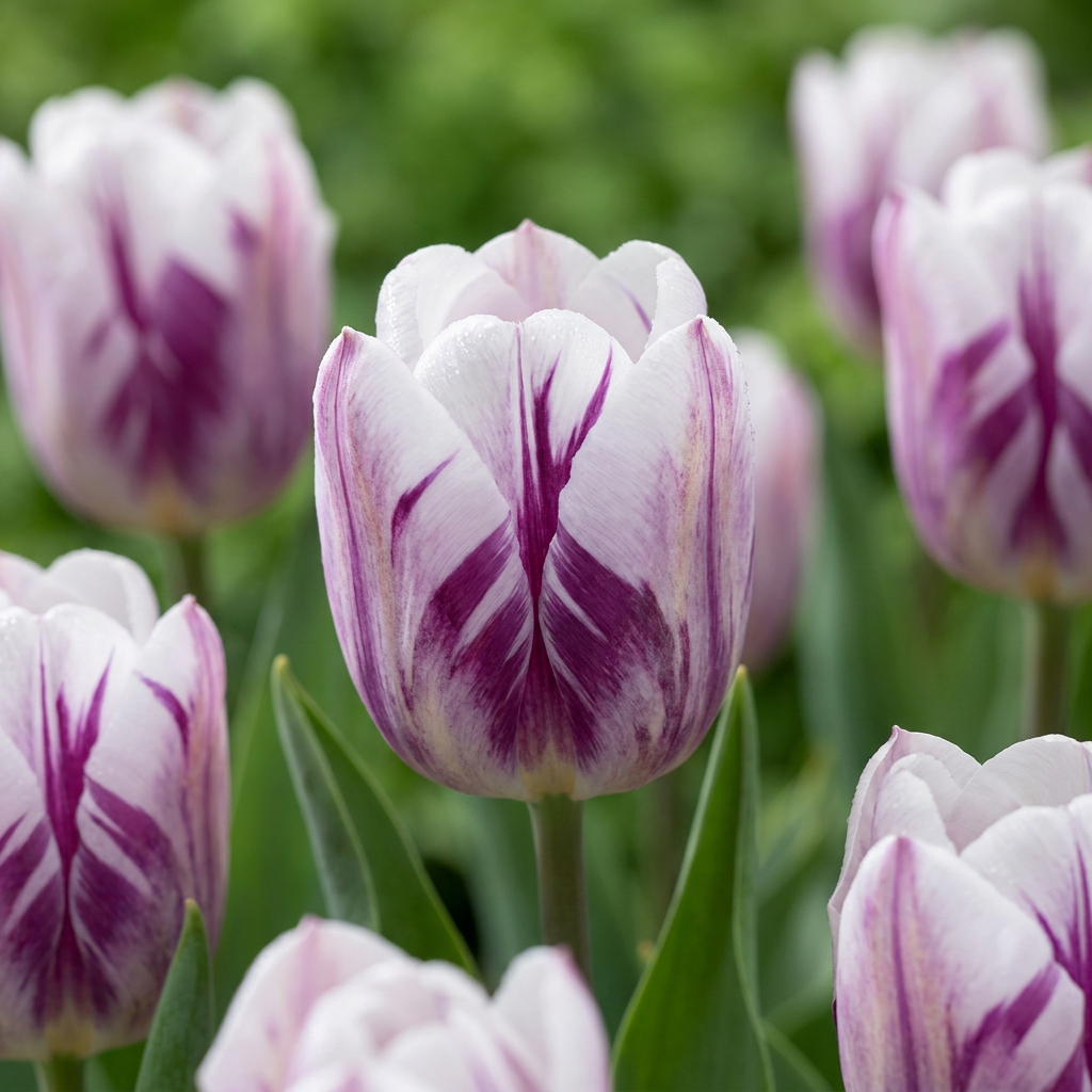Tulpe 'Flaming Flag' – 60 Blumenzwiebeln (Zwiebelgröße 11/12)
