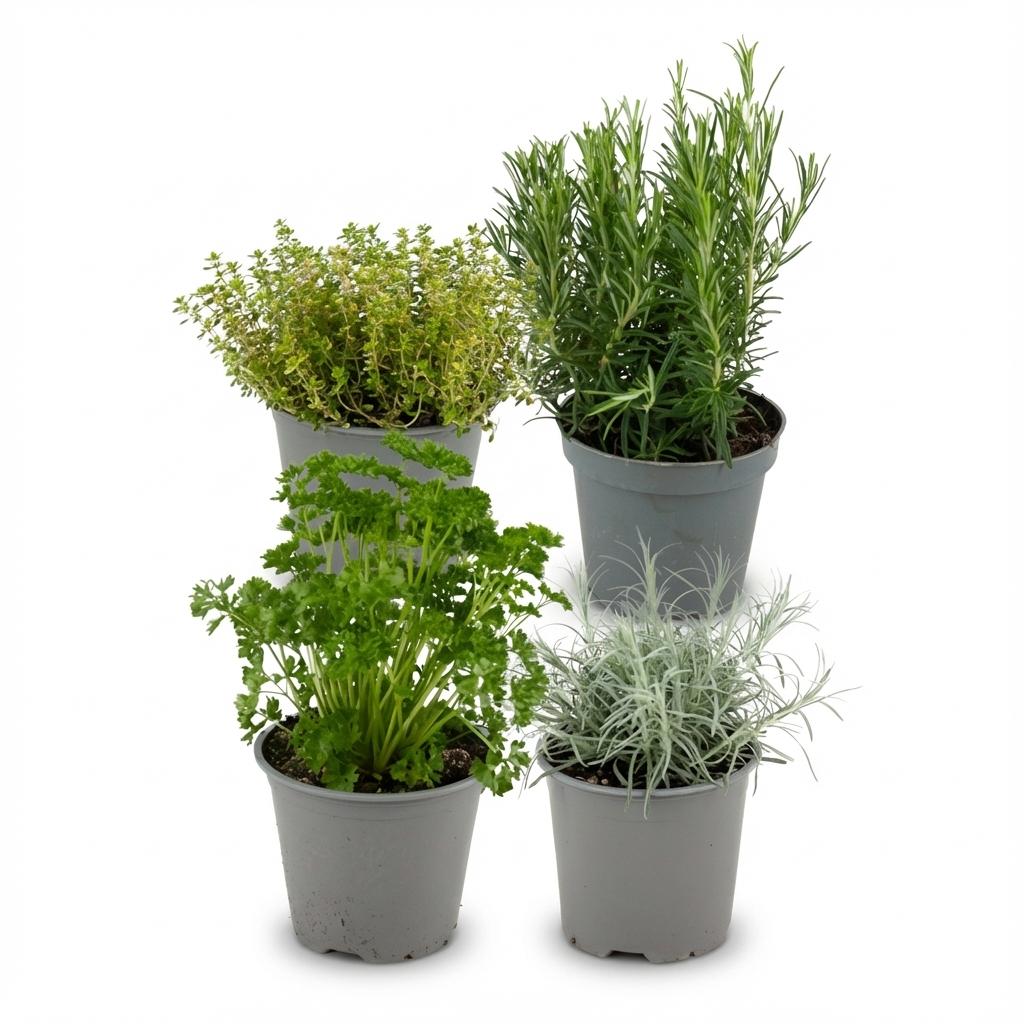 4× Pflanzenmix – Ø12 cm, 12–15 cm hoch
