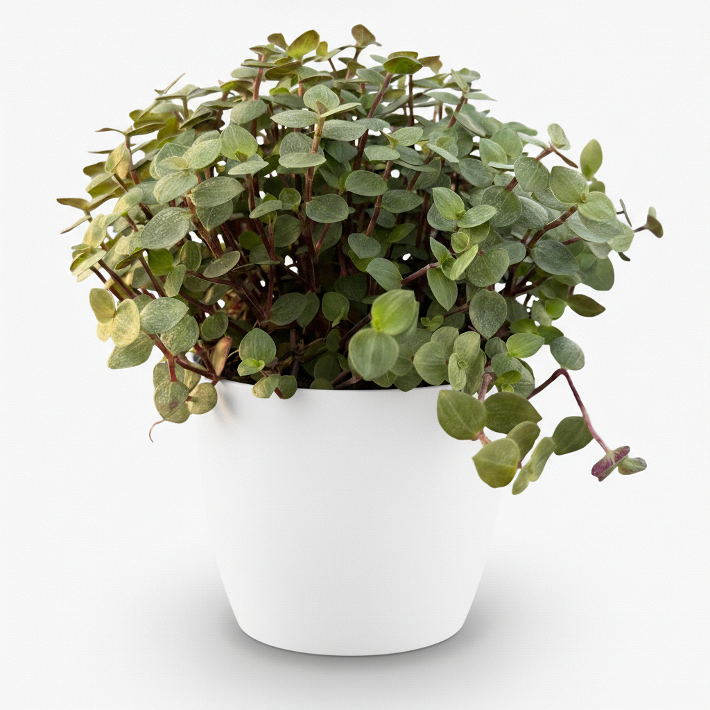 Callisia repens in Potter-sierpot wit – Ø12 cm, 17–20 cm hoog – foto 2