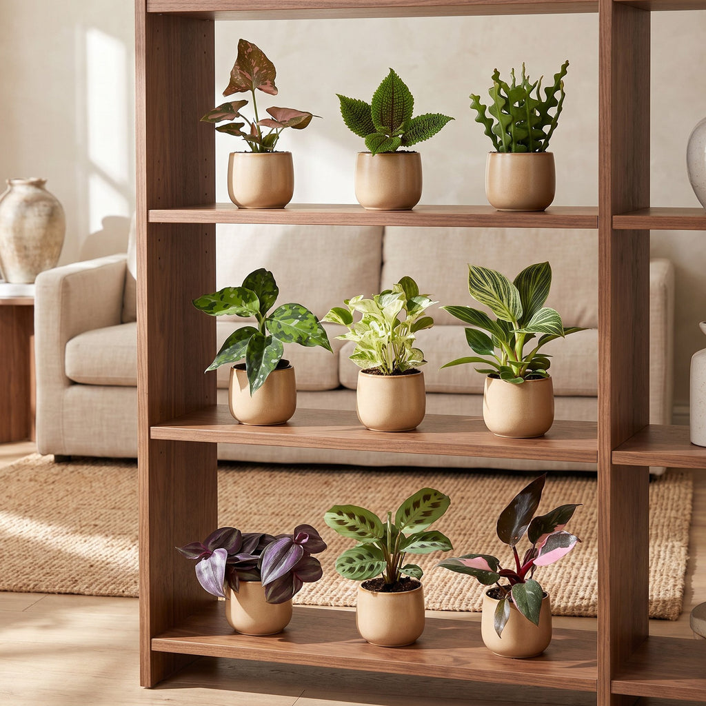 9× Box surprise de plantes d’intérieur – Ø6 cm, 5–15 cm de haut