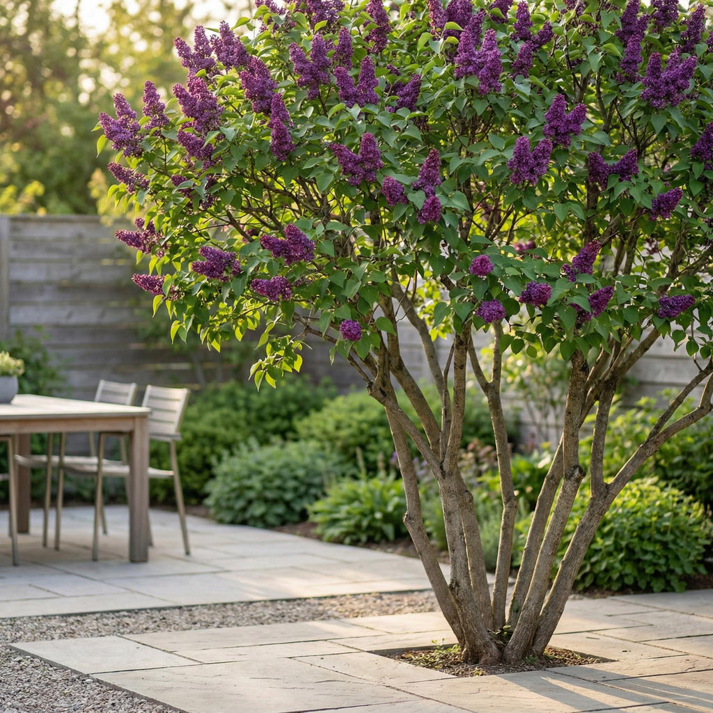 Syringa vulgaris 'Ludwig Spath' (lierre des Indes) – violet – Ø17 cm, 45 cm de haut – photo 6