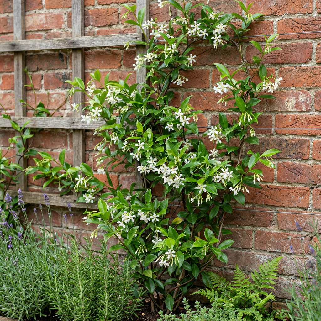 Trachelospermum jasminoides (jasmin de Toscane) – blanc – 6 plantes, Ø9 cm, 35 cm de haut – photo 4