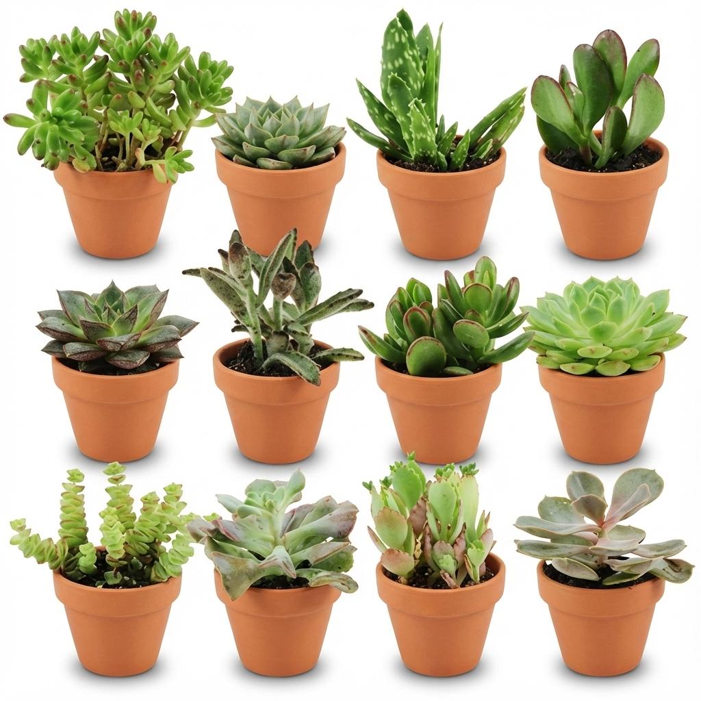 12× Vetplanten – Ø8 cm, 5–10 cm hoog