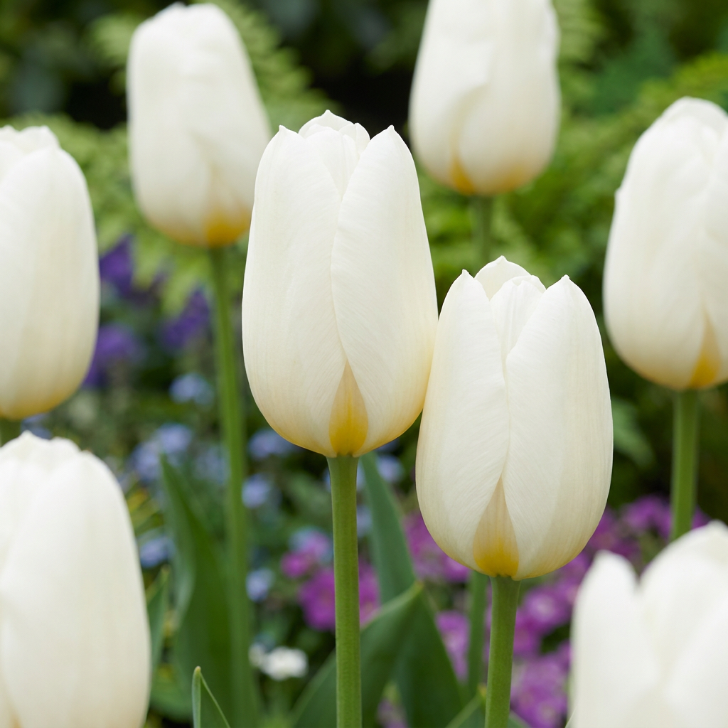Tulpe 'Triumph White' – 120 Blumenzwiebeln (Zwiebelgröße 11/12)
