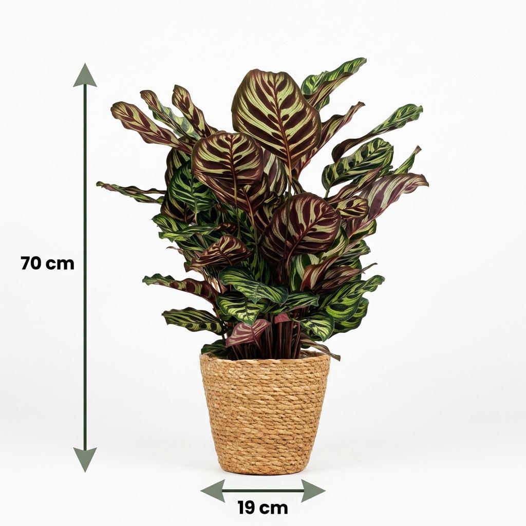 Calathea makoyana mit Korb – Ø 19 cm, 70 cm hoch