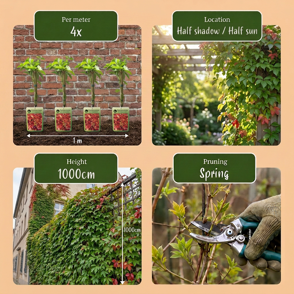 Parthenocissus quinquefolia 'Engelmannii' (Gewöhnlicher Wein) – gelb – 6 Pflanzen, Ø9 cm, 35 cm hoch – Bild 6