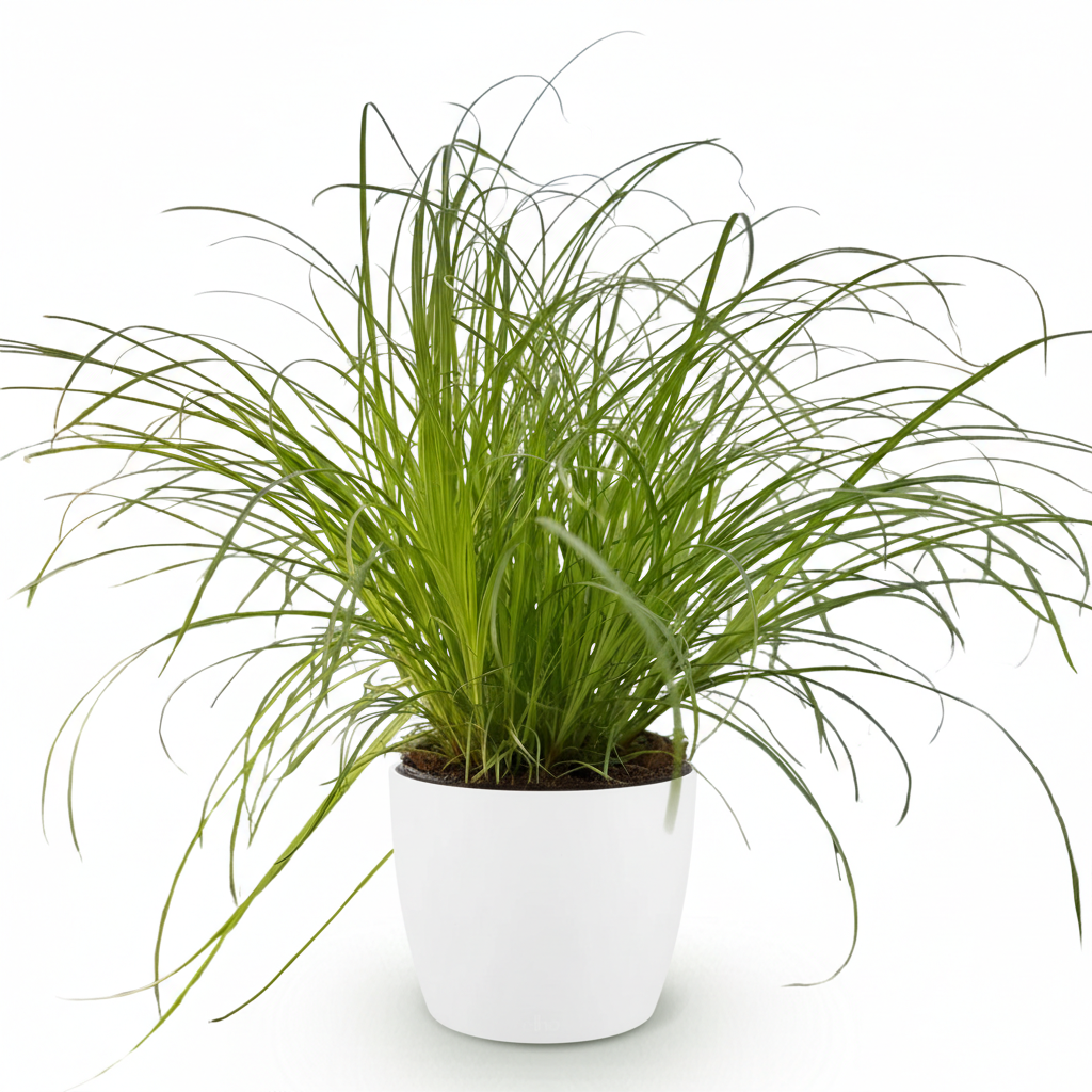 Cyperus alternifolius Zumula (cypérus) en pot de décoration blanc – Ø12 cm, 20 cm de haut