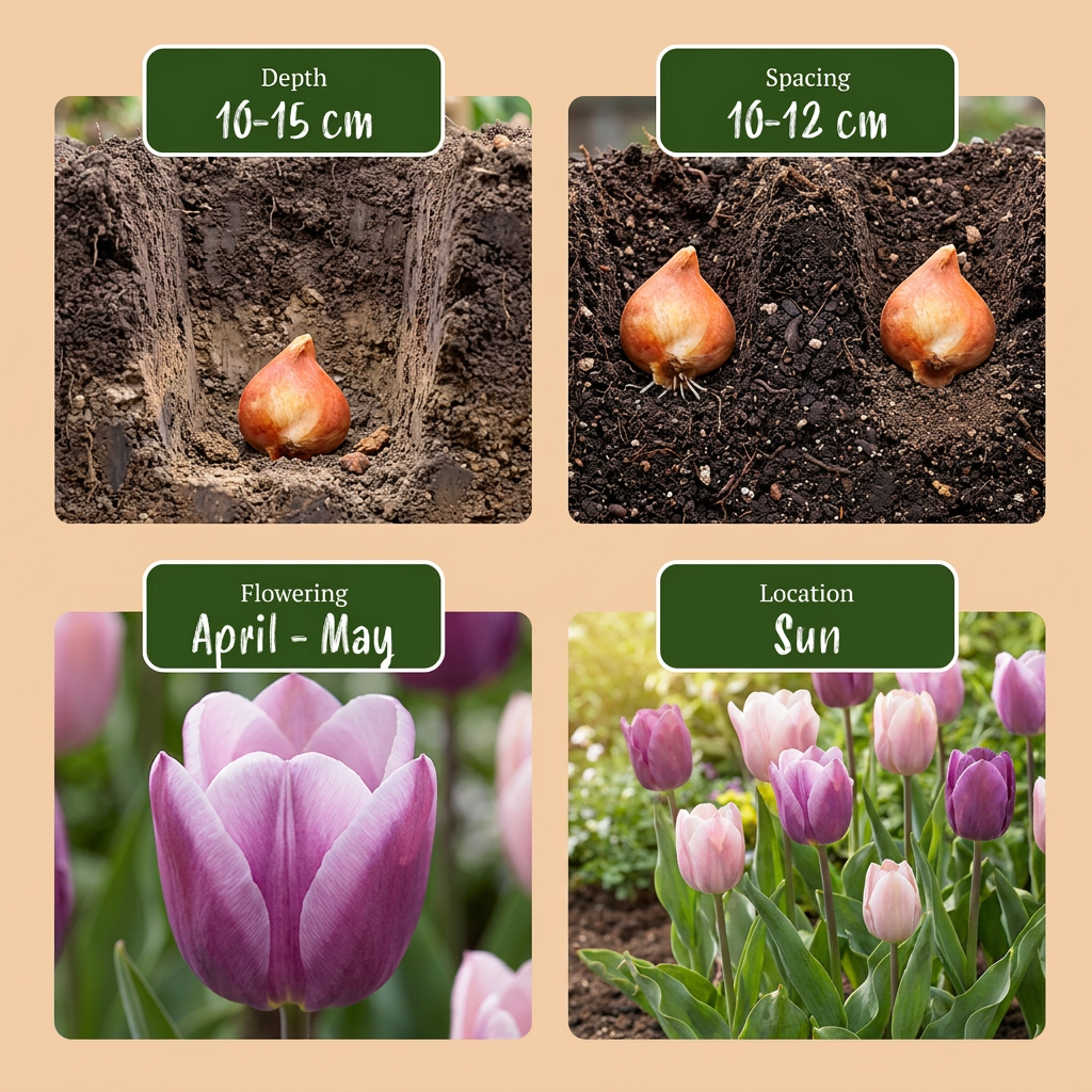 Tulpenmix 'Macron' – 48 Blumenzwiebeln (Zwiebelgröße 11/12)