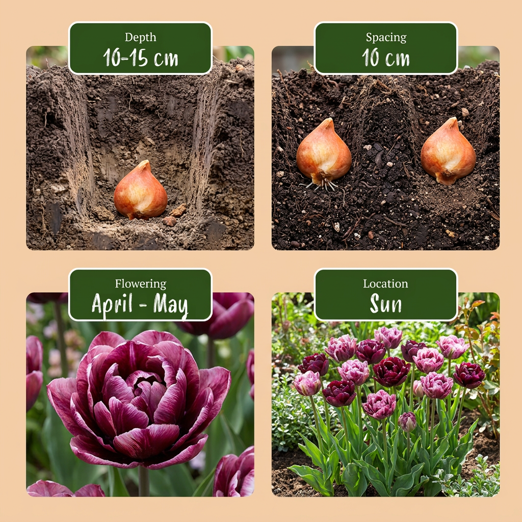 Tulpenmix 'Sweet Desire' – 48 Blumenzwiebeln (Zwiebelgröße 11/12)
