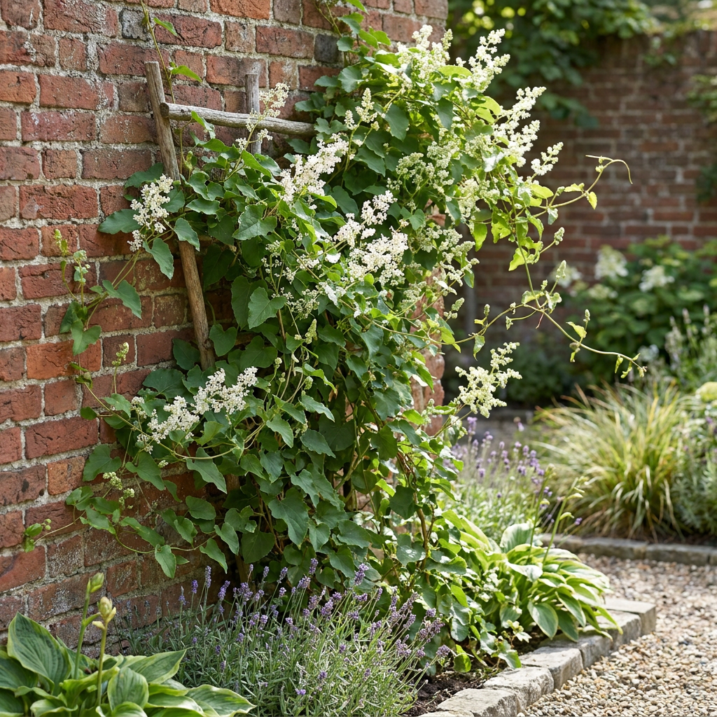 Fallopia aubertii (bruidssluierplant) – wit – 4 planten, Ø9 cm, 35 cm hoog