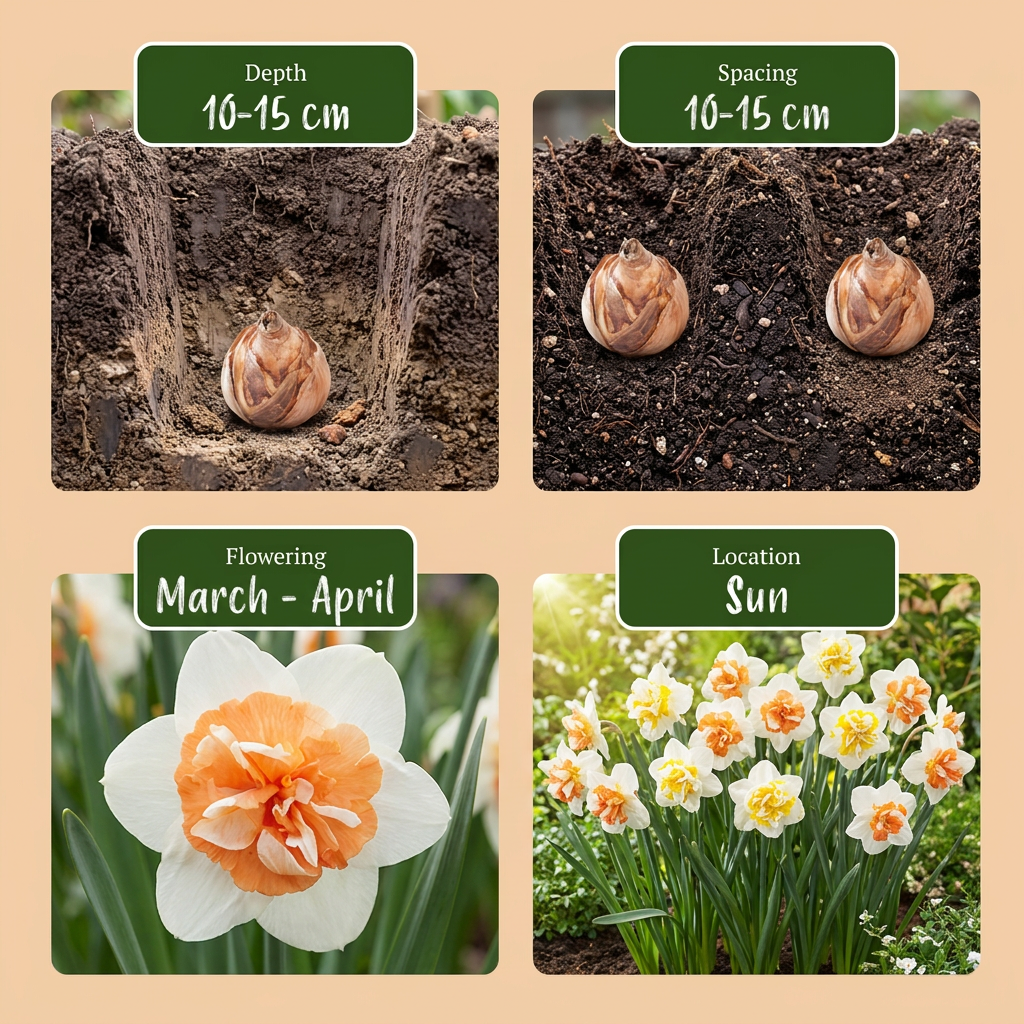 Narcisse 'Macaron Bloss' – 20 bulbes (calibre 12/14)