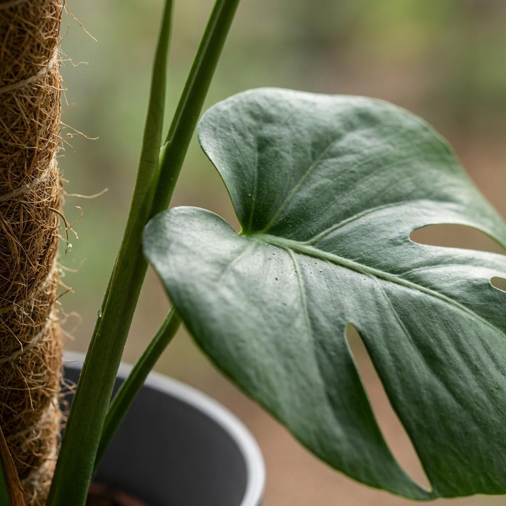 Monstera deliciosa (gatenplant) in Potter-sierpot grijs – Ø19 cm, 90 cm hoog – foto 4