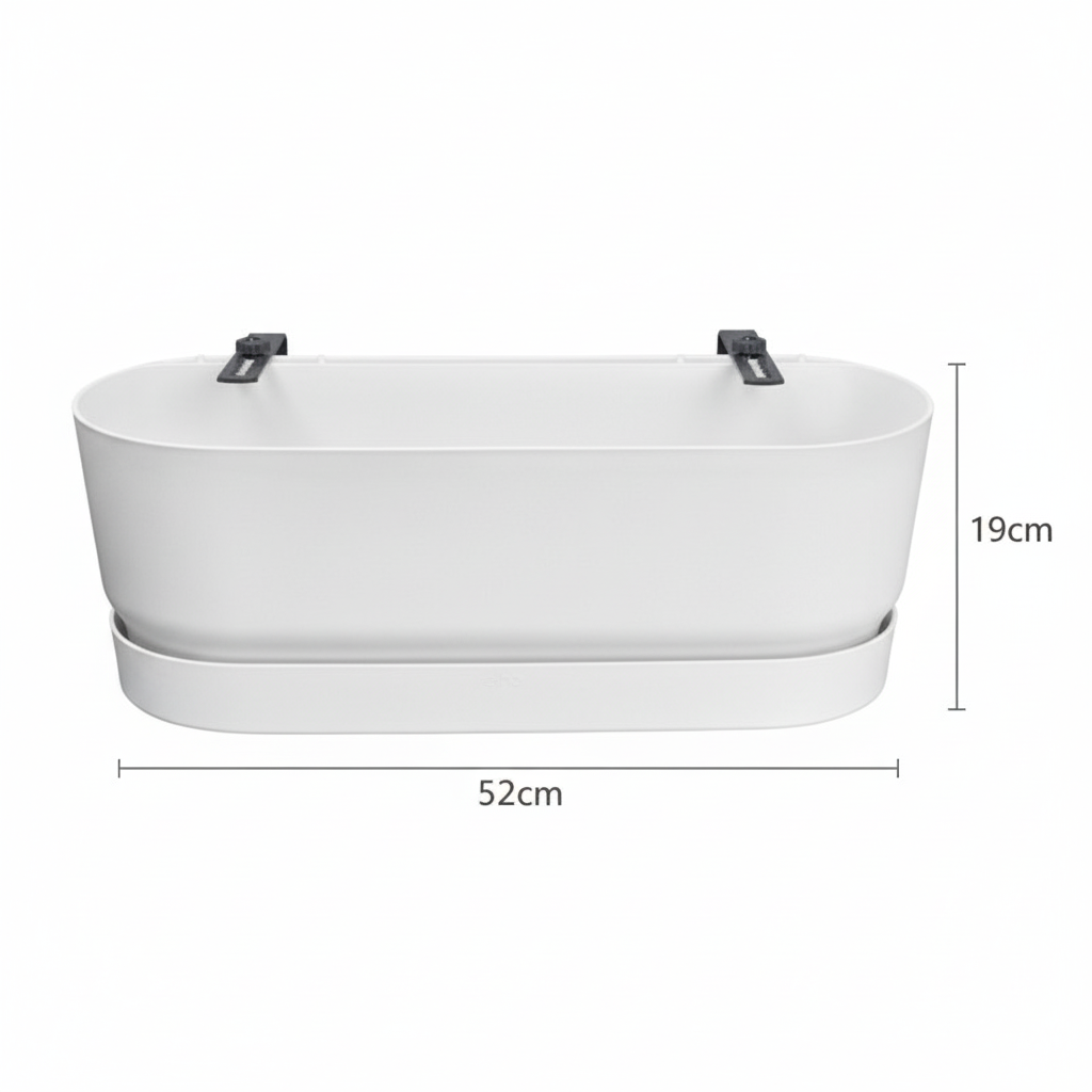 Elho Topf Greenville Easy Balkon D25cm - Weiß