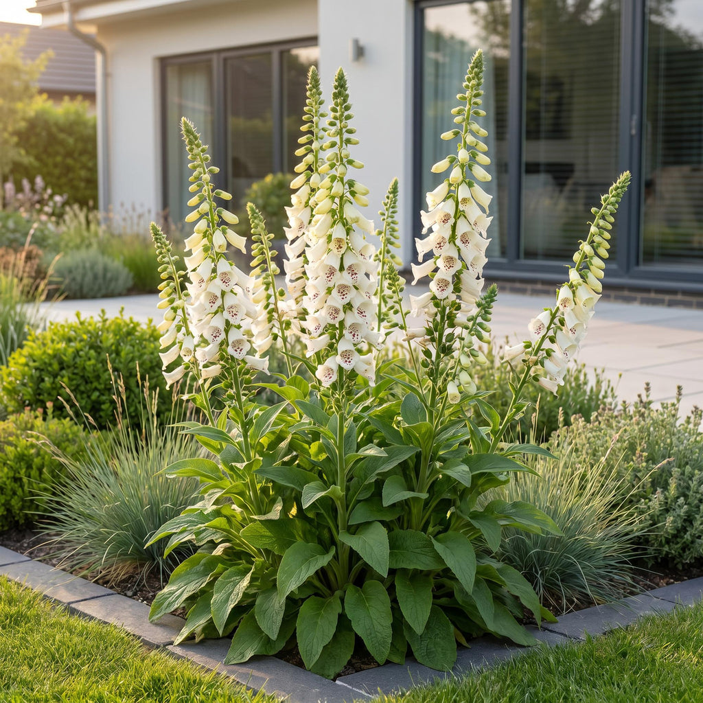 Digitalis purp. 'Dalmatian White' (Fingerhut) – weiß – Ø11 cm, 15–25 cm hoch – Bild 6