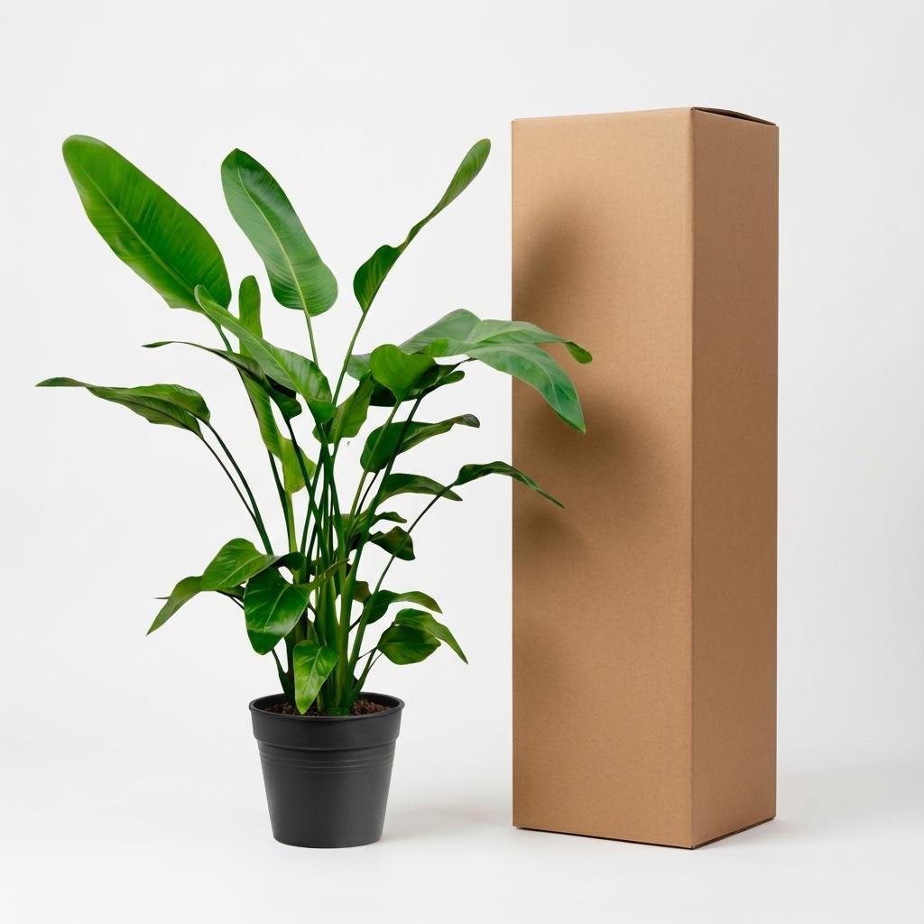 Strelitzia nicolai (hvid paradisfugleblomst) – Ø21 cm, 150 cm høj