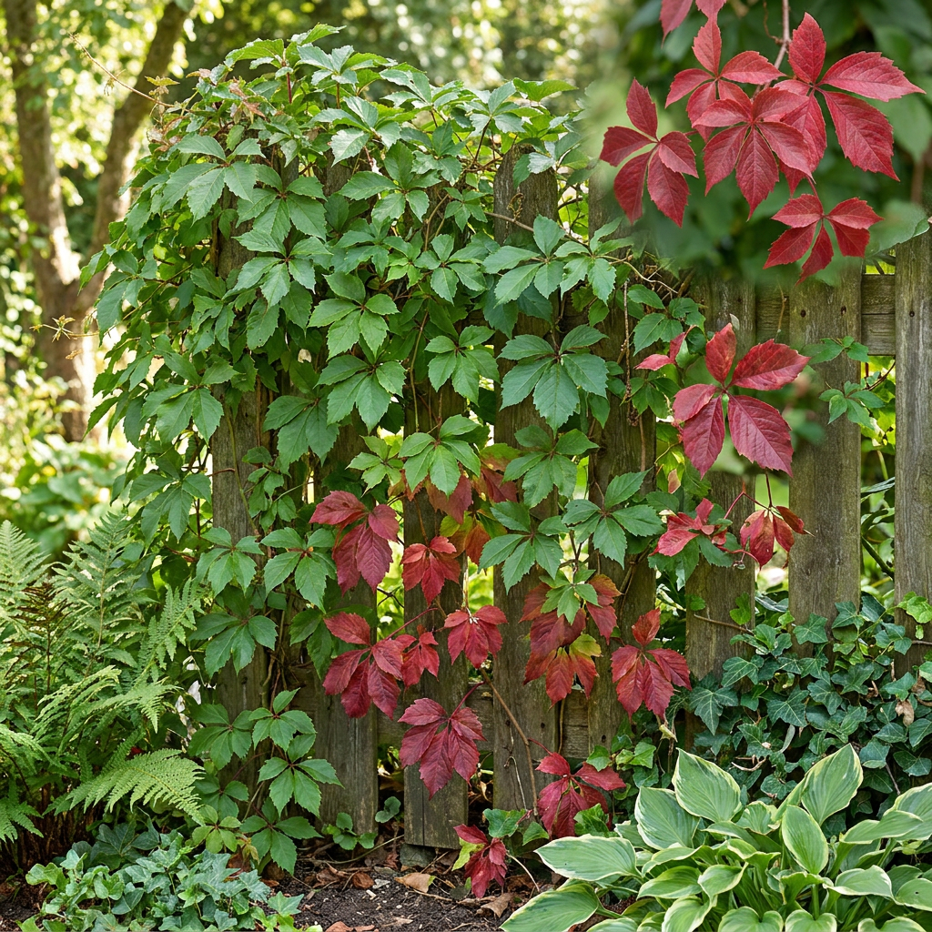 Parthenocissus quinquefolia 'Engelmannii' (Gewöhnlicher Wein) – gelb – 6 Pflanzen, Ø9 cm, 35 cm hoch – Bild 4