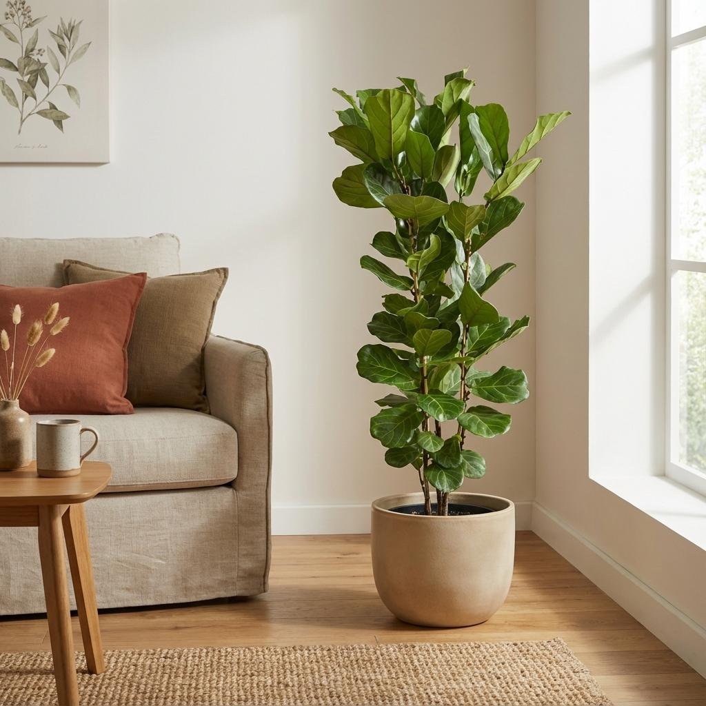 Ficus lyrata busk (fiolinfigen) – Ø27 cm, 150 cm høj