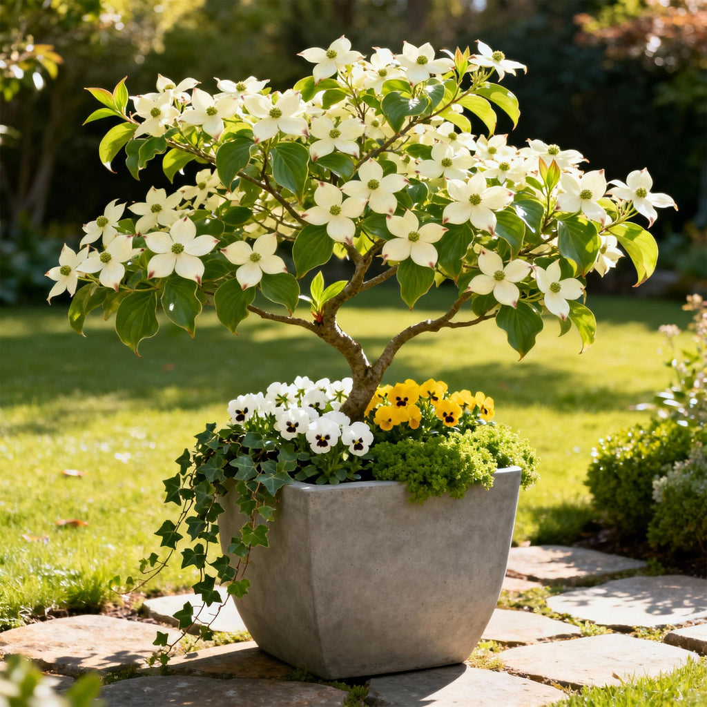Cornus kousa chinensis (Kornelkirsche) – weiß – Ø 12 cm, 35 cm hoch – Bild 5