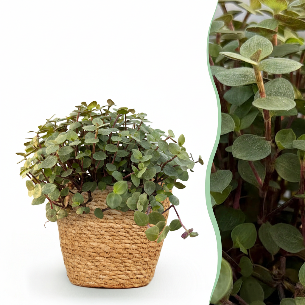 Callisia repens med kurv – Ø12 cm, 17–20 cm høj