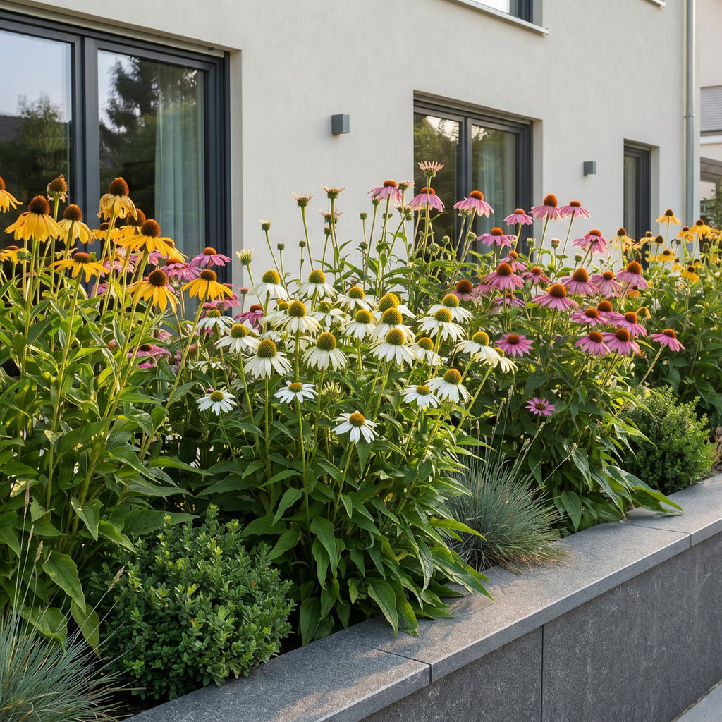 Echinacea 'Tricolour' (Sonnenhut) – gelb-rosa-weiß – 24 Pflanzen, Ø 11 cm, 15–25 cm hoch – Bild 5