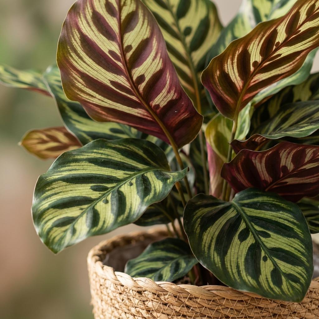 Calathea makoyana mit Korb – Ø 19 cm, 70 cm hoch