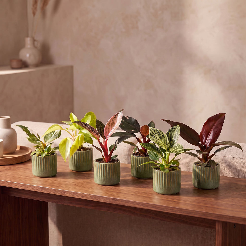 6× Philodendron nain en famille, y compris Linnea Olive – Ø 6 cm, 10 à 15 cm de haut – photo 3