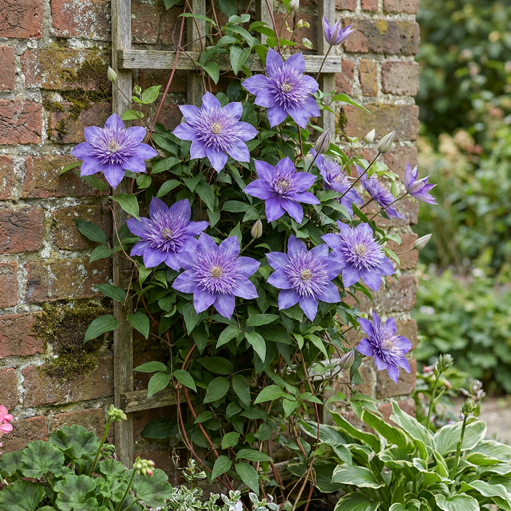 Clematis 'Multi Blue' (bosrank) – blauw – 2 planten, Ø9 cm, 35 cm hoog – foto 4
