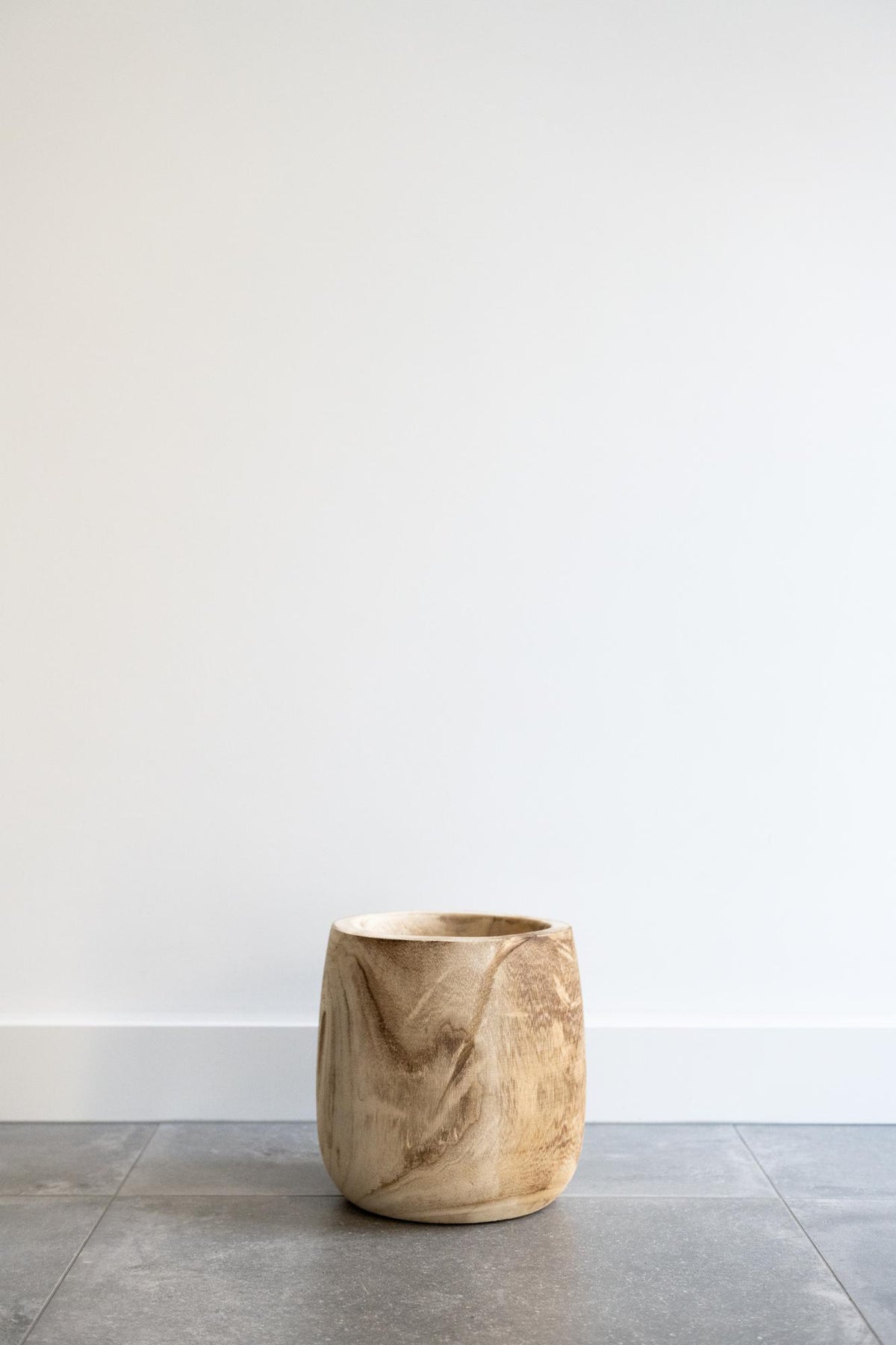 Topf - Holz hellbraun - Pia Topf - M - H25 B23