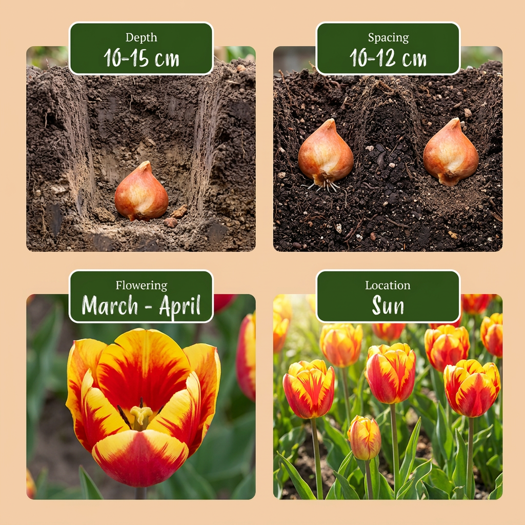 Tulpenmix 'Triumph' – 35 Blumenzwiebeln (Zwiebelgröße 11/17)