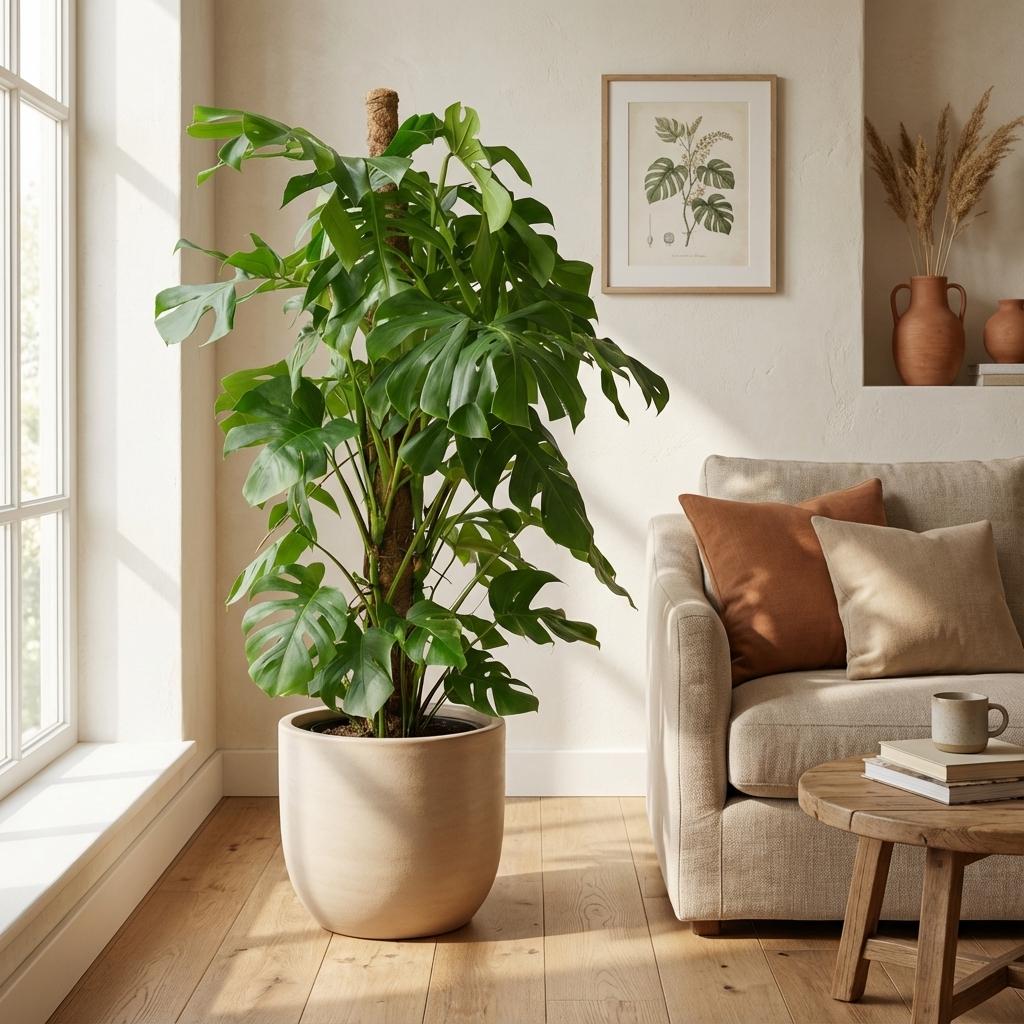 Monstera deliciosa XXL (Fensterblatt) – Ø27 cm, 140 cm hoch – Bild 4