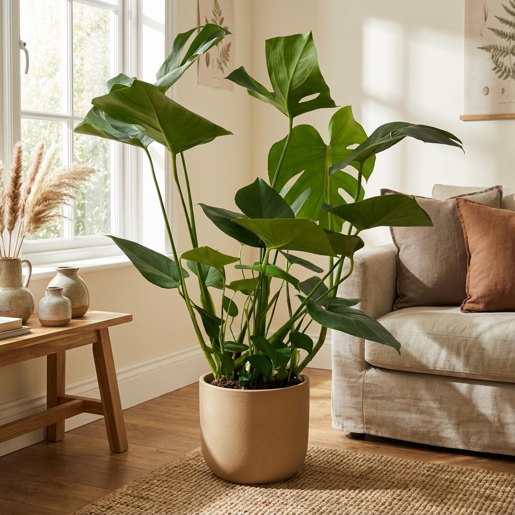 Monstera (gatenplant) – Ø17 cm, 70 cm hoog