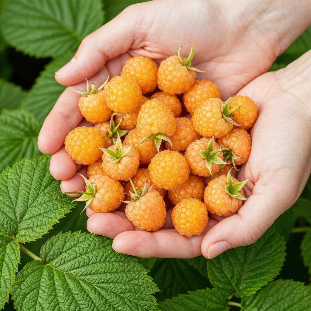 Rubus idaeus 'Fallgold' (raspberry) – 3 plants, Ø9 cm, 35 cm high – photo 4