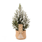 Picea glauca Conica (petit sapin de Noël) en toile de jute – Ø17 cm, 65 cm de haut – blanc