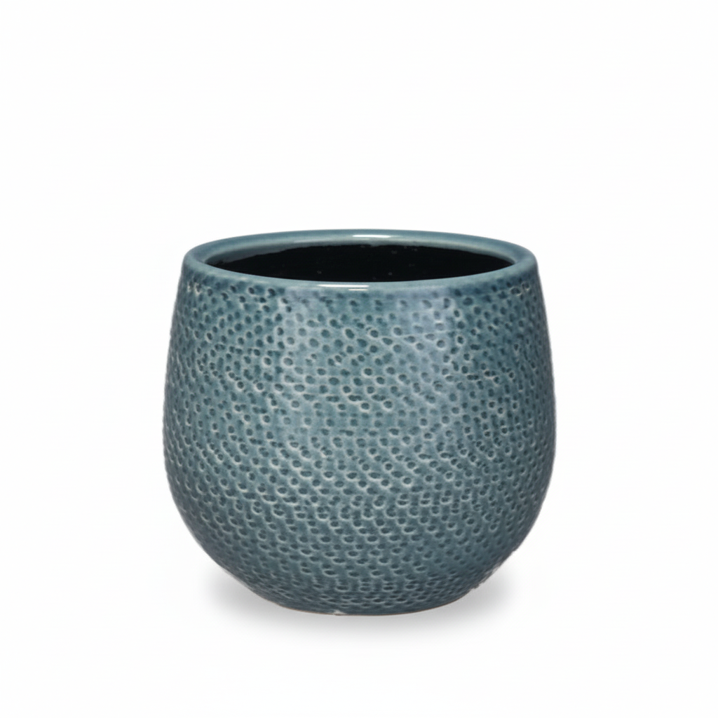 Pot Gabriel rond bleu D14