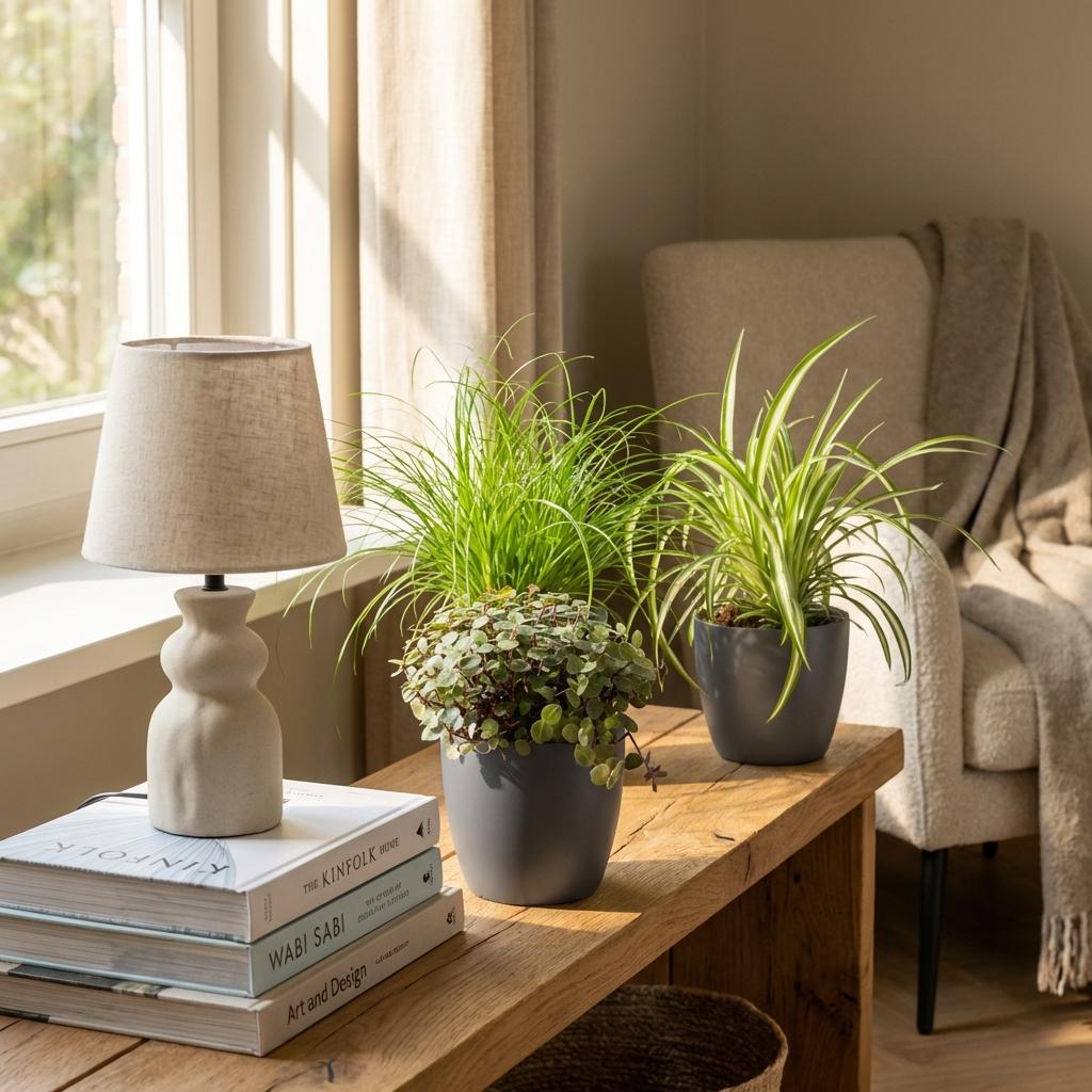 3× Callisia im grauen Tontopf – Ø 12 cm, 20 cm hoch