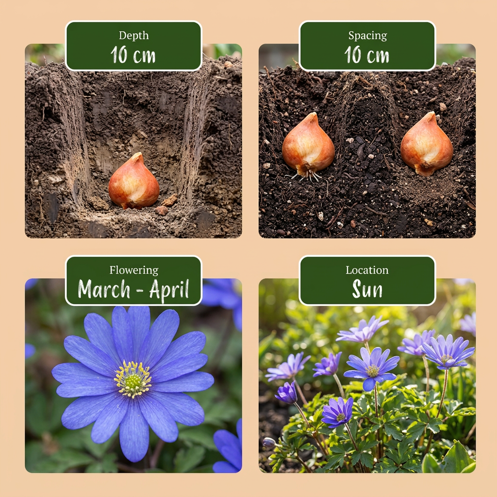 Blumenzwiebelpaket Blauer Garten – 250 Blumenzwiebeln (Zwiebelgröße 10/12)
