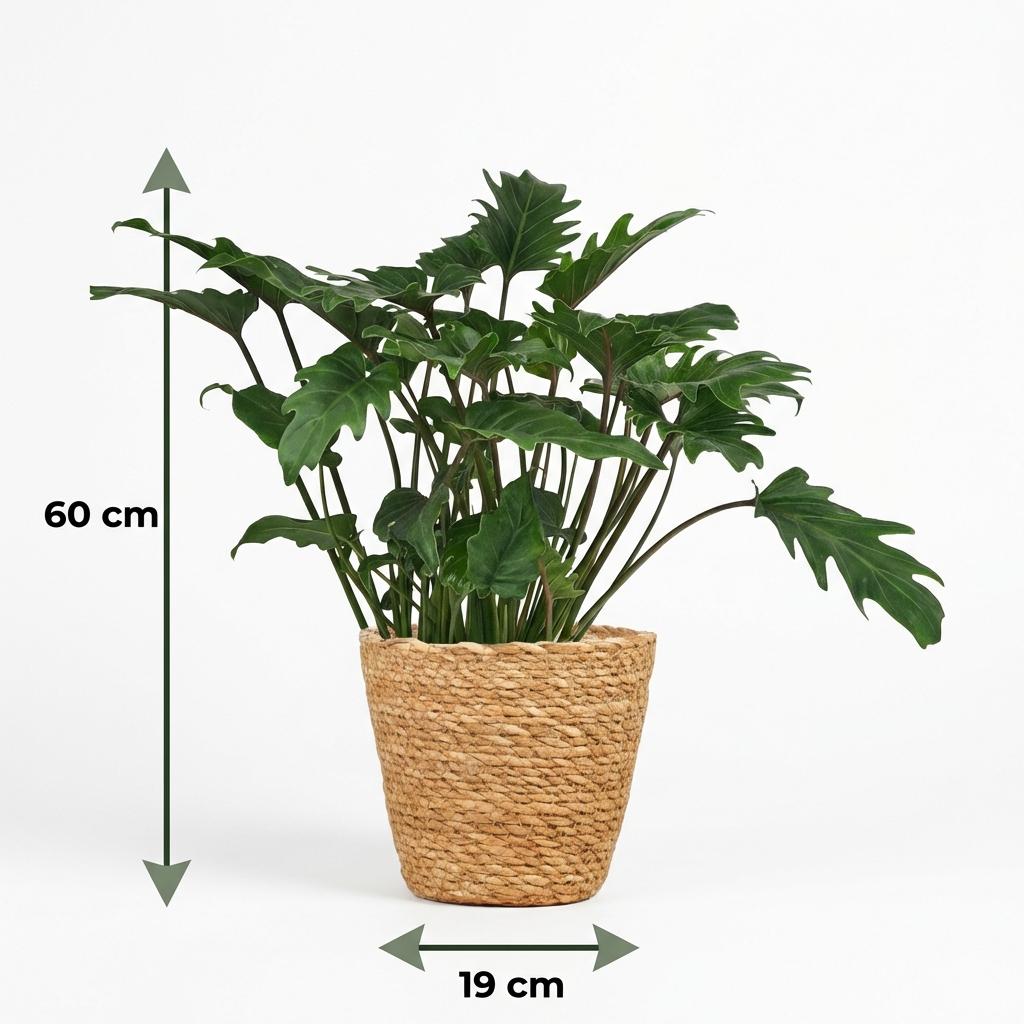 Philodendron Xanadu med kurv – Ø19 cm, 60 cm høj