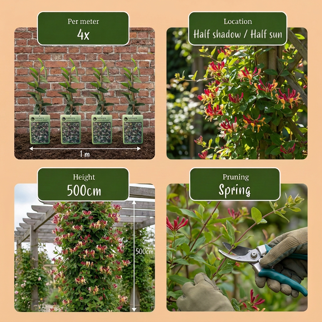 Lonicera japonica 'Red World' (Japanese honeysuckle) – red-pink – Ø9 cm, 35 cm high – photo 5