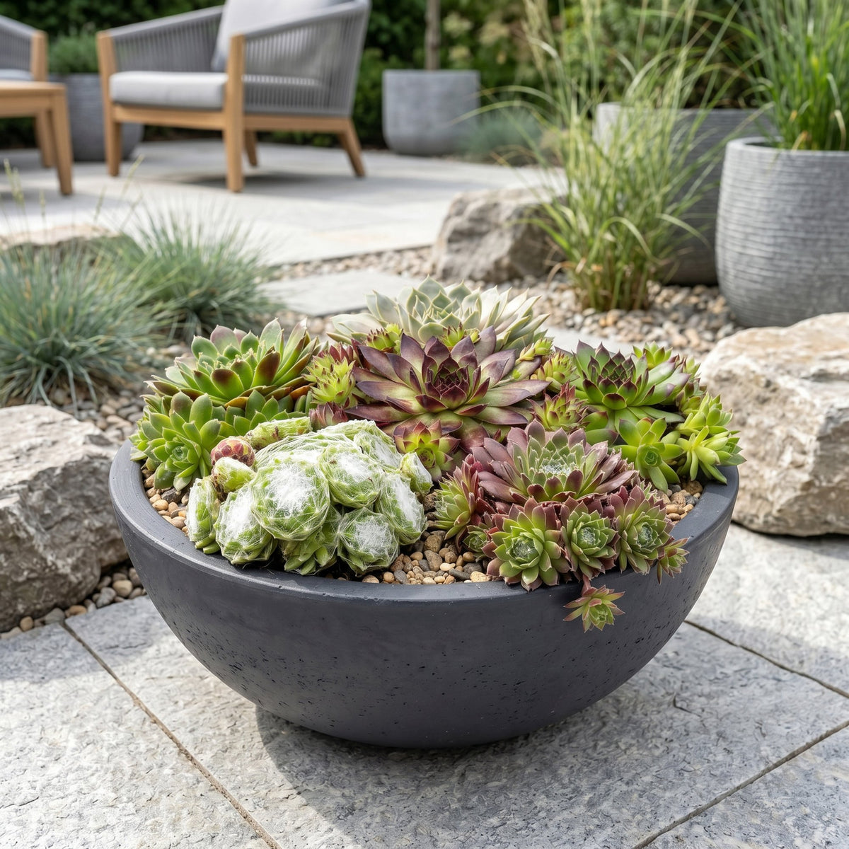 Sempervivum 'Big Sam' (joubarbe) – 24 plantes, Ø7 cm, 10–12 cm de haut – photo 6