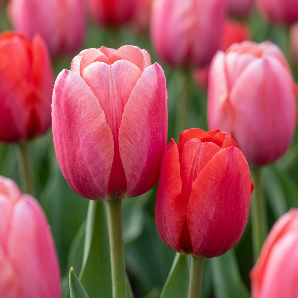 Tulpe 'Pink-Red' – 80 Blumenzwiebeln (Zwiebelgröße 10/12)